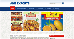 Desktop Screenshot of anisexports.com